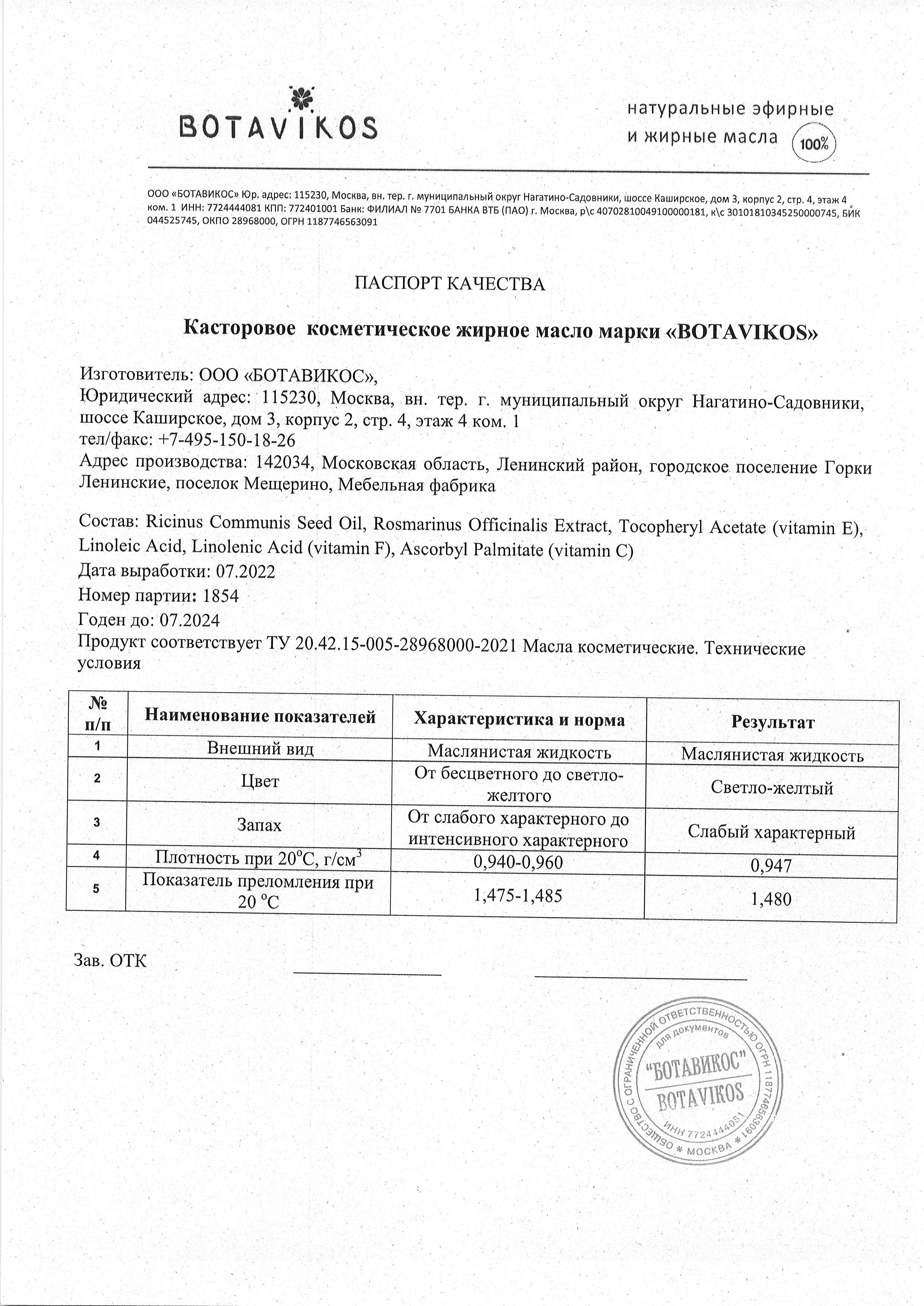 Паспорт №072022
